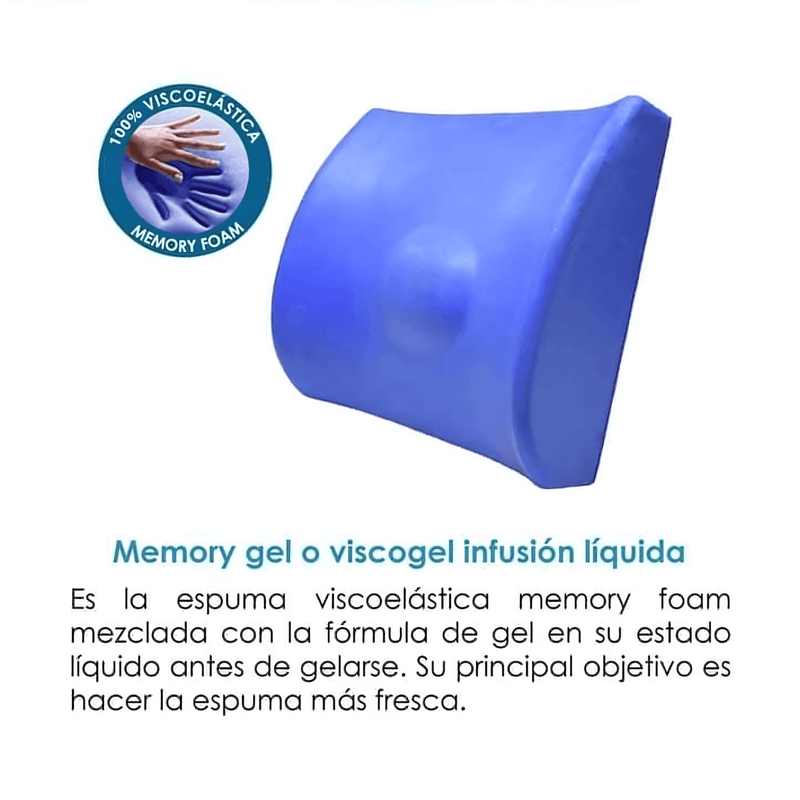 COJÍN LUMBAR MEMORY FOAM + FUNDA DRI FIT EXTRAÍBLE