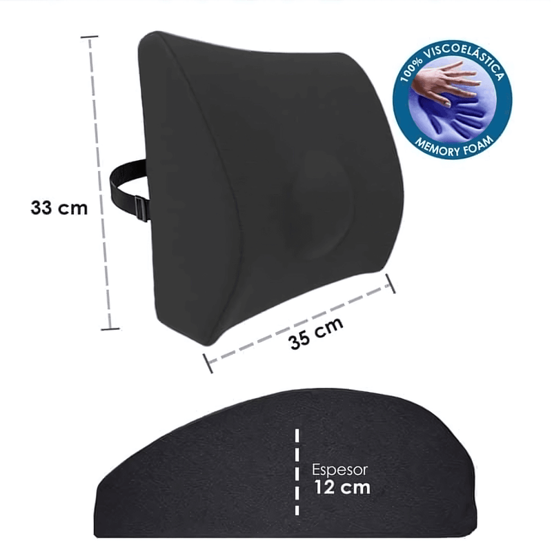 COJÍN LUMBAR MEMORY FOAM + FUNDA DRI FIT EXTRAÍBLE