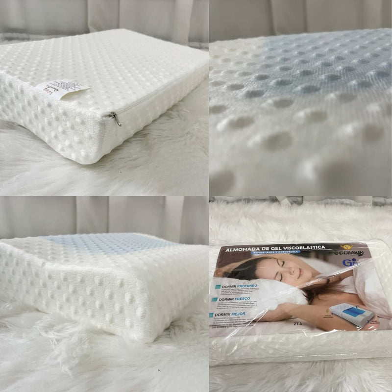 ALMOHADA DE ESPUMA VISCOELÁSTICA CON GEL -  PACK X2