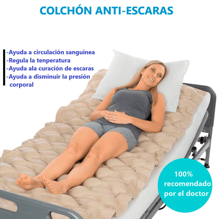 COLCHÓN ANTI - ESCARAS + COJÍN VISCOELASTICA PARA PIERNA