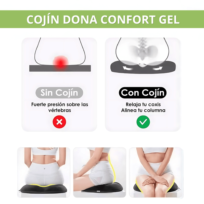 COJÍN DONA DE GEL ERGONÓMICO