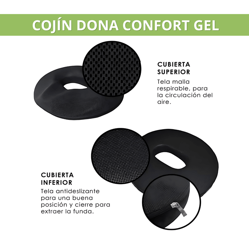 COJÍN DONA DE GEL ERGONÓMICO