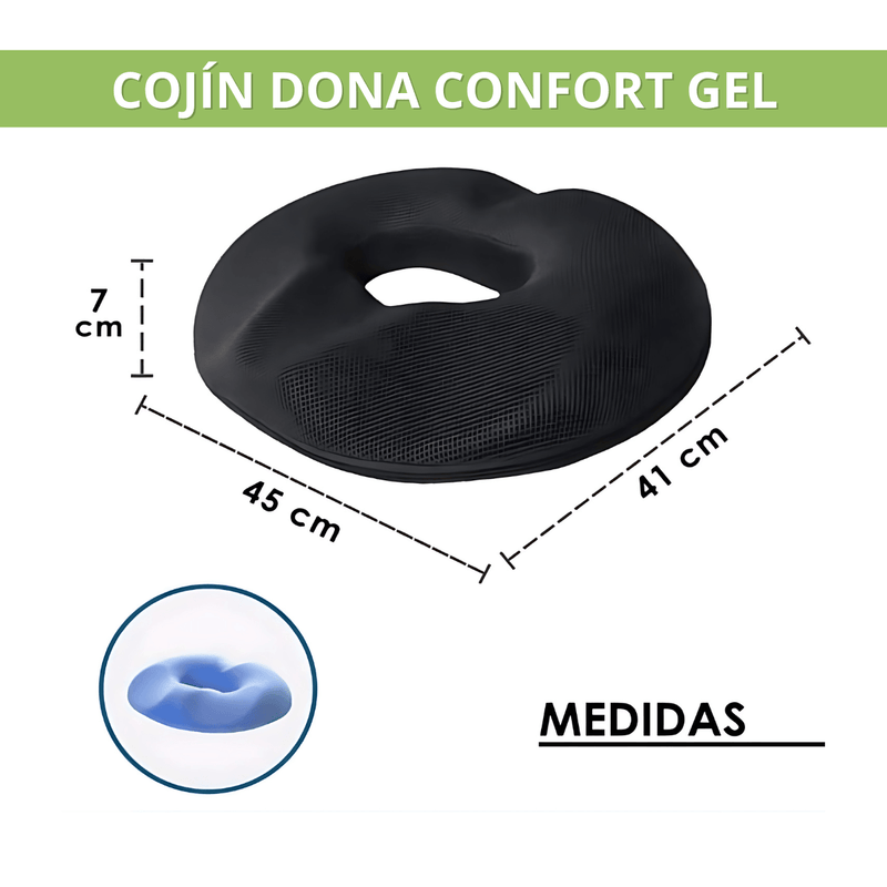 COJÍN DONA DE GEL ERGONÓMICO