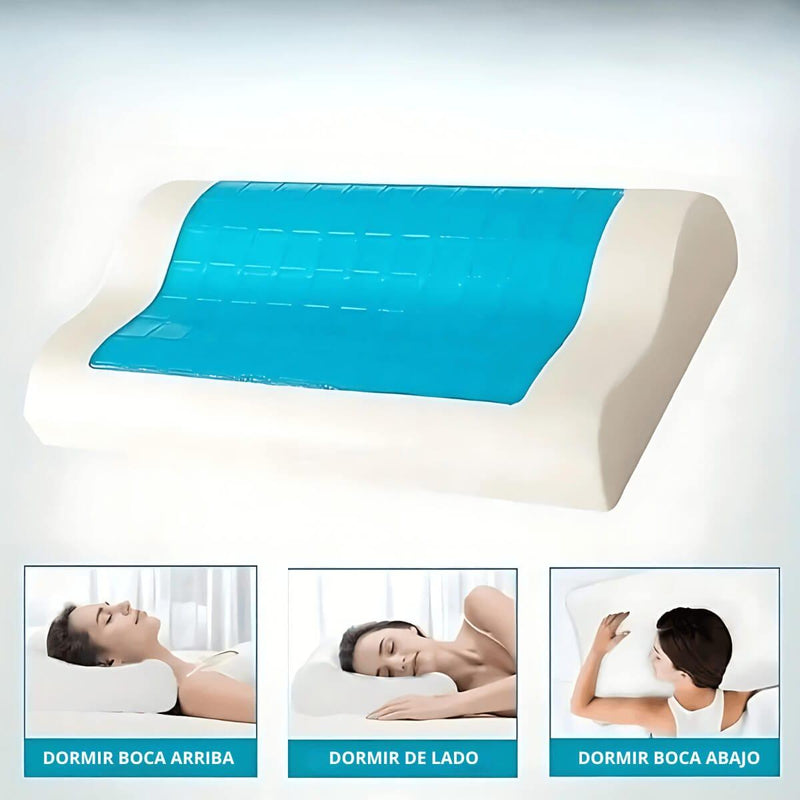 ALMOHADA DE ESPUMA VISCOELÁSTICA CON GEL -  PACK X2