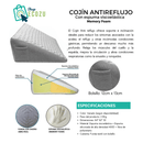 ALMOHADA COJIN ANTIREFLUJO BAMBOO MEMORY FOAM 64x62x30 CM