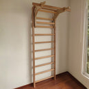 Escalera Sueca de Madera con Cabezal para Calistenia