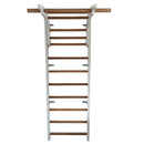 Escalera Sueca para Calistenia con Marco Blanco y Barras Naturales