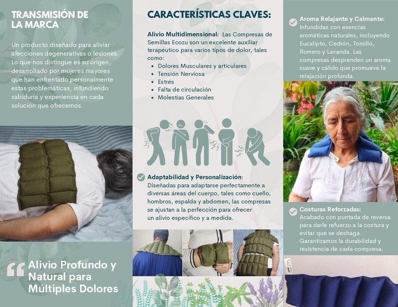 COMPRESA DE SEMILLAS LUMBAR PACK X2