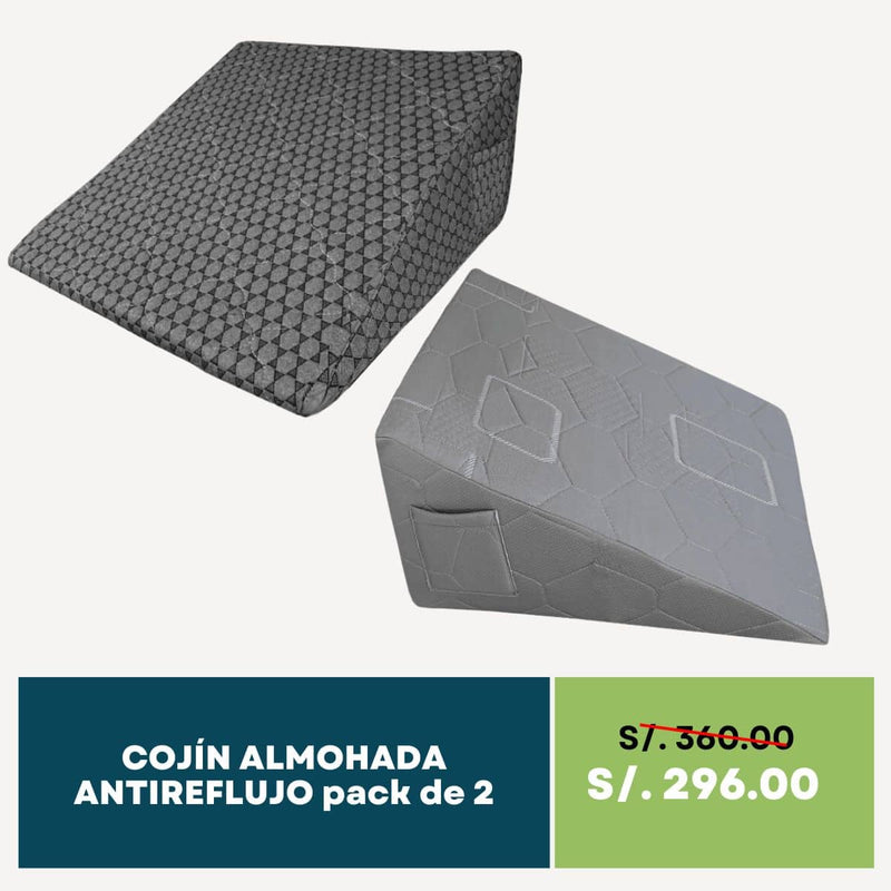 COJÍN ALMOHADA ANTIREFLUJO pack de 2