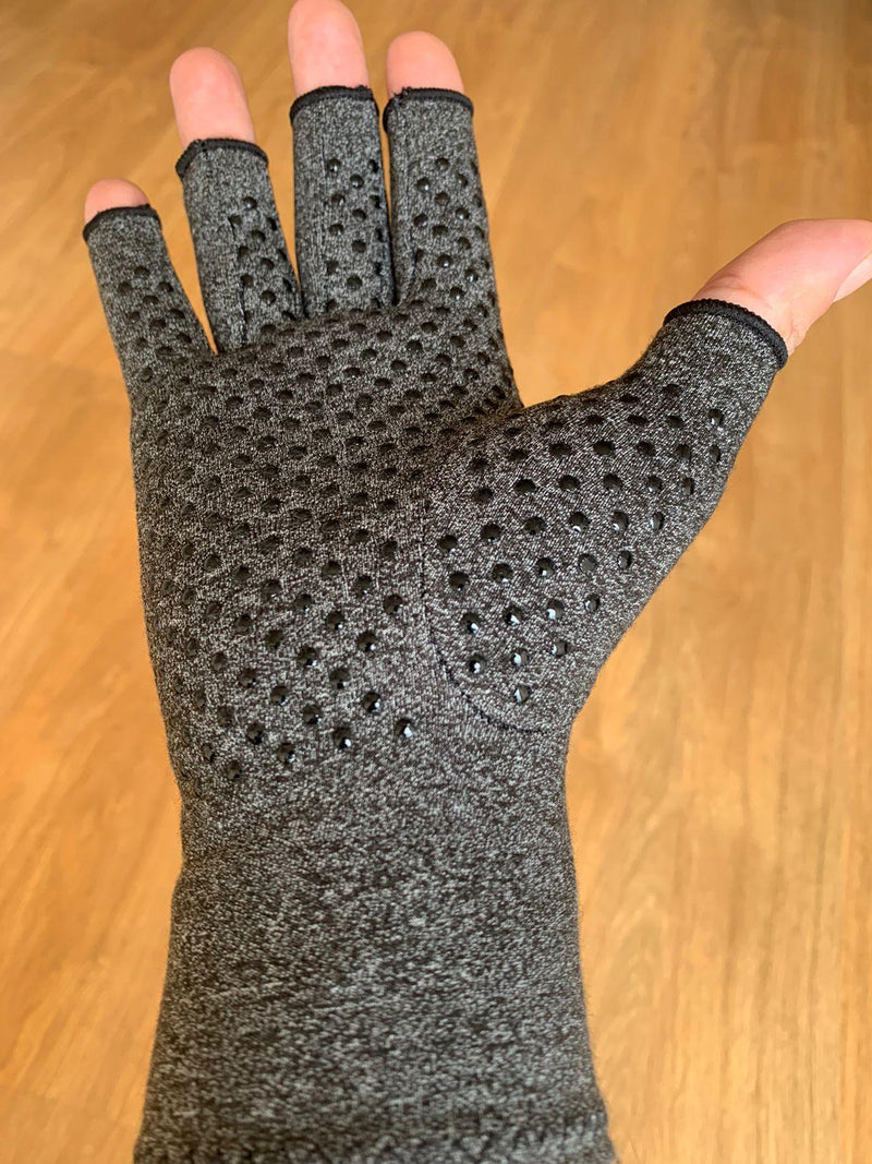 GUANTES DE COMPRESIÓN ANTI-DESLIZANTES GRIS