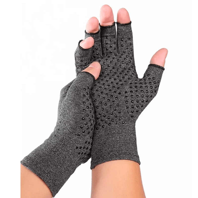 GUANTES DE COMPRESIÓN ANTI-DESLIZANTES GRIS